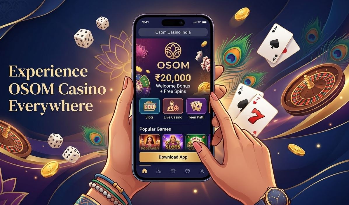Osom Casino app on mobile for players in India