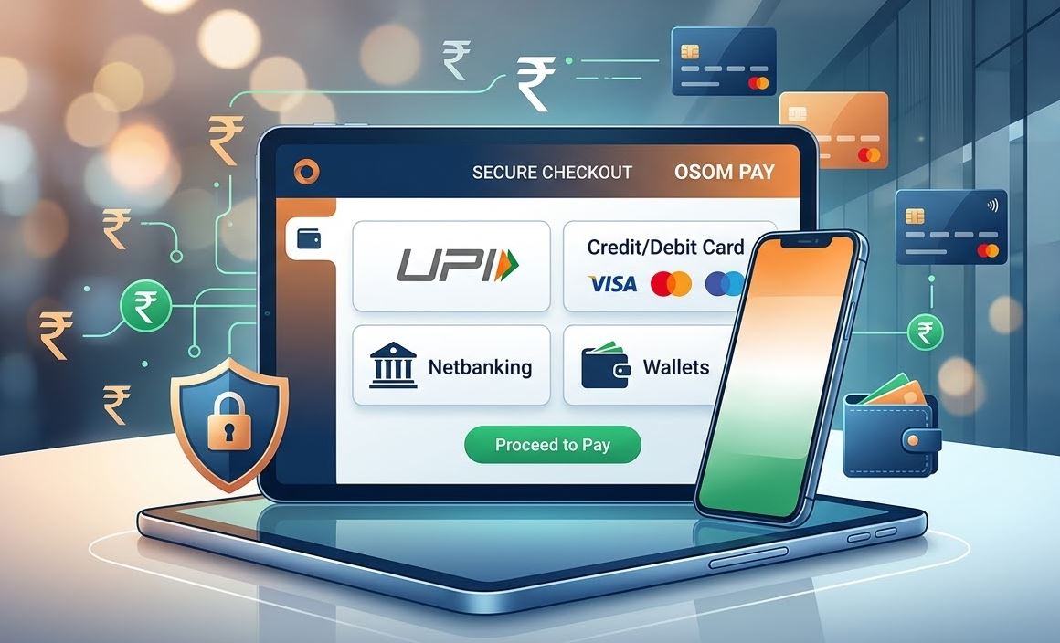 Osom Casino India payment methods and cashier options